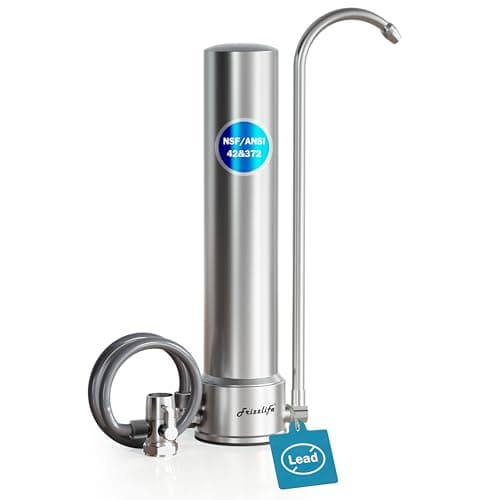 Frizzlife SS99 Stainless Steel Faucet-Connected Countertop Water Filter