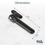 Good Cook Safe Cut Side-Cutting Smooth Edge Manual Can Opener Tool, Black