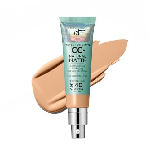 IT Cosmetics CC+ Cream Natural Matte Foundation with 2% Niacinamide SPF