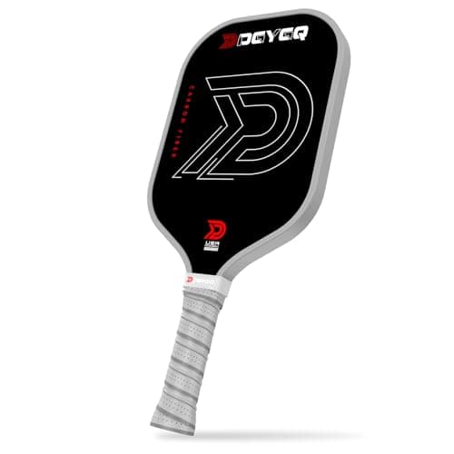 DGYGQ Raw Carbon Fiber Pickleball Paddle with Extended Handle, 16mm Core
