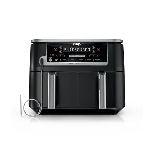 Ninja Foodi DZ550 10-Quart DualZone Air Fryer with Smart Cook Thermometer