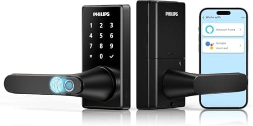 Philips Wi-Fi Smart Door Lock with Fingerprint Sensor and Lever Handle