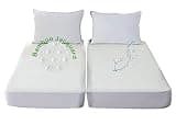 Breathable Bamboo Viscose Cooling Split King Mattress Protector (2-Pack)