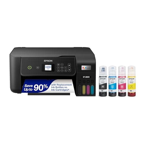 Epson EcoTank ET-2800 Wireless Color All-in-One Supertank Inkjet Printer