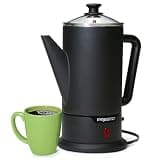 Presto 02815 12-Cup Cordless Serving Electric Coffee Percolator in Matte Black