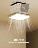 Fitop Ceiling Mount Shower Ventilation Exhaust Fan with 3CCT LED Light, 110 CFM