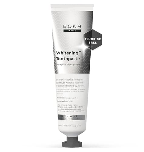 Boka Refresh Mint Whitening Fluoride-Free Nano Hydroxyapatite Toothpaste, Single Tube