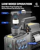 Orion Motor Tech 9 CFM 3/4 HP 2-Stage Rotary Vane HVAC Air Vacuum Pump