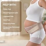 POXXU Adjustable Double Support Maternity Belly Band with Compression