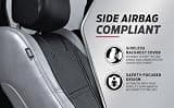 Plasticolor Ford Deluxe Embroidered Logo Premium Sideless Seat Cover, Black