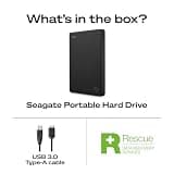 Seagate Portable 2TB External Hard Drive HDD with USB 3.0 and Rescue Service