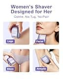 UNIMIKO Waterproof Electric Shaver for Women with Hypoallergenic Foil System