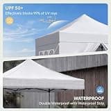 Aoxun 10x10 Heavy Duty Commercial Pop Up Canopy with Sidewalls