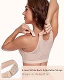Lemorosy Women's Full Coverage Unpadded Posture Back Minimizer Style Bra