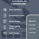 Chamberlain 3/4 HP Smart Chain Drive Garage Door Opener with Integrated Camera