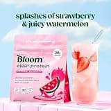 Bloom Nutrition Clear Whey Isolate & Collagen Protein, Strawberry Watermelon