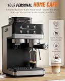 Hausmojo Espresso Machine with Grinder, Milk Frother & Cold Brew Mode