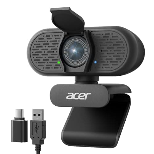 Acer A640 4K Webcam with Sony Sensor and AI-Powered Noise-Canceling Mics