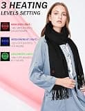 Lionrose Electric Heating Neck Scarf with 5000mAh Battery, Black Edition