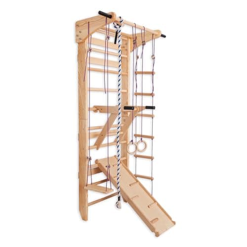 ARTE WIC Swedish Ladder Wall Bars with Indoor Gymnastic Play Attachments