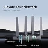 GL.iNet Flint 2 GL-MT6000 High-Speed WiFi 6 Gaming Router with Dual 2.5G Ports