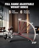 Harison Adjustable Weight Bench with Leg Extension and Preacher Curl Pad