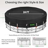 QH.HOME 550D Tear-Resistant Winter Pool Cover with Pre-Installed Winch