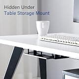 BYMECOST Under Desk Metal Laptop Storage Mount with Anti-Scratch Silicone Pads