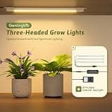 GENTINGBRO 62.2-Inch 12-Tier High-Capacity Indoor Plant Rack with Grow Lights