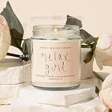 Sweet Water Decor Relax Girl Aromatherapy Scented Soy Wax Candle, Standard Size