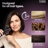 NUMOYA Flown Original Go Brush Pro Cordless Hair Straightener Brush Black
