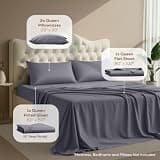 Utopia Bedding 4-Piece Microfiber Queen Sheet Set with 15-Inch Deep Pockets, OEKO-TEX