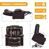 Cfvyne Triple Motor Power Lift Recliner Chair with Adjustable Headrest