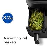 Philips NA350/00 9.5-Quart Dual Basket Air Fryer with Patented Airflow Tech