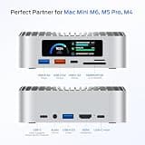 RayCue All-in-One Dock for Mac Mini M4 with Smart UI Display Screens