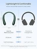 JISULIFE Portable Neck Fan, 4000mAh Battery, 78 Air Outlets, Whisper-Quiet