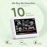 bonoch 16-in-1 Indoor Air Quality Monitor with 5.5-Inch Digital Screen