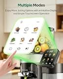 AFBEST 2026 Upgraded Cold Press Juicer Machine with 6.5-Inch Wide Chute and Smart Touch
