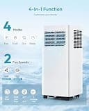 EUHOMY 8,000 BTU 4-in-1 Portable Air Conditioner with Dual Drain Ports