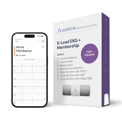 KardiaMobile 6L Max 6-Lead Personal At-Home EKG Monitor with Bluetooth