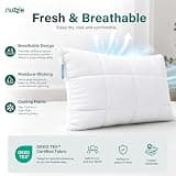 Nuzzle Adjustable Firm Pillow with Customizable Fill for Side Sleepers