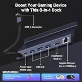 iVANKY 8-in-1 Docking Station for ASUS ROG Ally, 4K@144Hz HDMI 2.1, Gigabit Ethernet