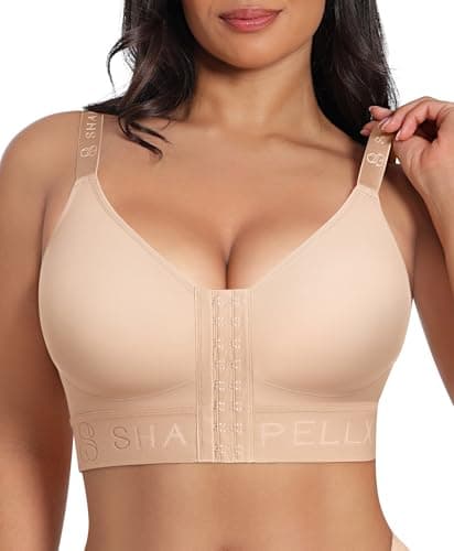 SHAPELLX Women's Wireless Mastectomy Compression Recovery Support Bra Top