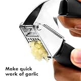 OXO Good Grips Stainless Steel Garlic Press with Soft Absorbent Handle and Hopper
