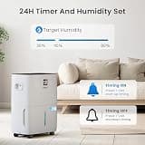Yaufey 80-Pint Energy Star Certified Dehumidifier with Smart Humidity Control