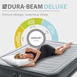Intex Mid-Rise Dura-Beam Deluxe 13-Inch Queen Air Mattress with AC Pump