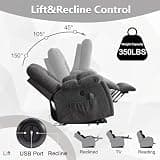 CANMOV Power Lift Recliner Chair with Concealed Cup Holders