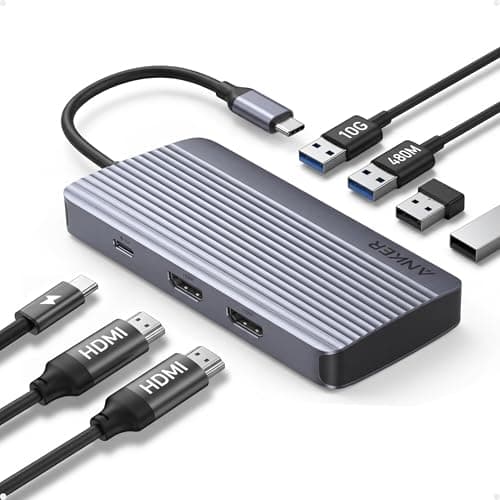 Anker 7-in-1 Dual Monitor USB-C Hub with 10Gbps Data and 85W Power Delivery