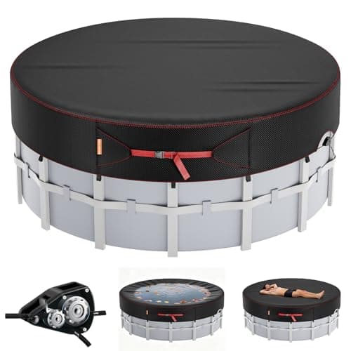 HOLDCOVER Storm-Proof 14-Foot 420D Fabric Solar Pool Cover with UV Protection