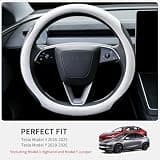 EcoNour Custom-Fit 240T Polyester Windshield Sun Shade for Tesla Model 3 & Y